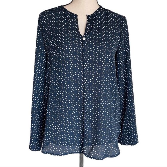 Collective Concepts Blue Polka Dot Blouse - Picture 1 of 11